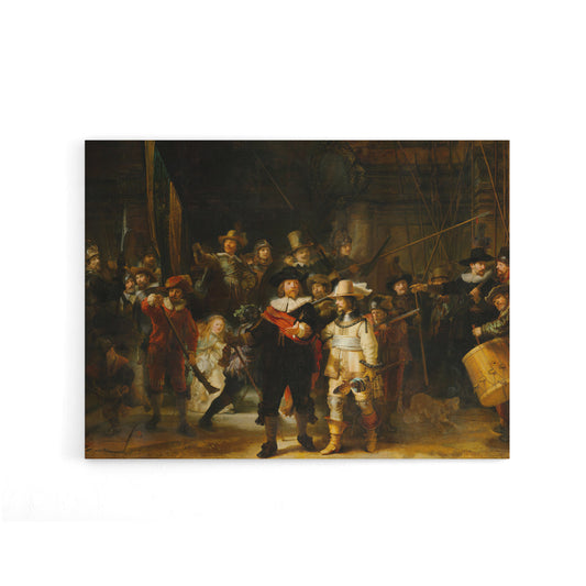 Rembrandt The Night Watch Scene Canvas Wall Art Print