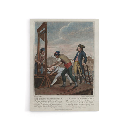 Guillotine Execution of Robespierre Canvas Wall Art Print