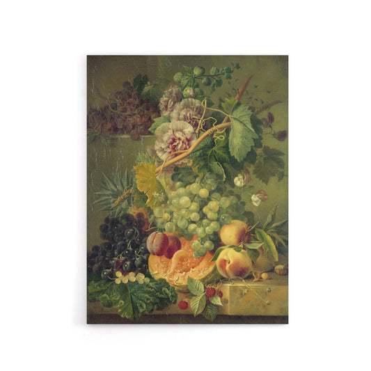 Brandt Still Life With Flowers And Fruit Canvas Wall Art Print