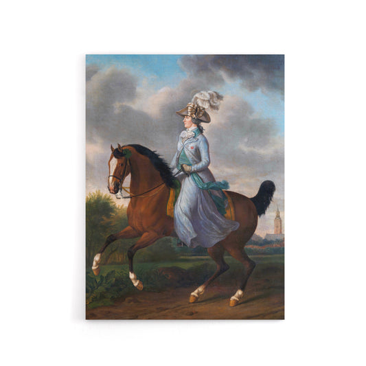 Haag Equestrian Portrait of Wilhelmina Canvas Wall Art Print