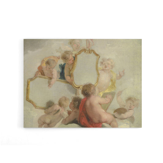 Jacob De Wit Putti With Mirrors Canvas Wall Art Print