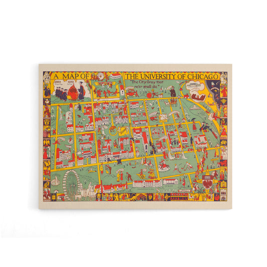 Fisher 1932 University of Chicago Map Canvas Wall Art Print