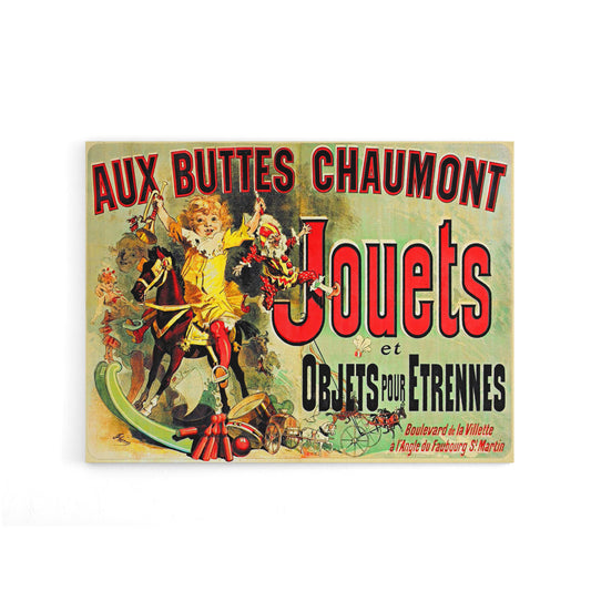 Aux Buttes Chaumont Jouets French Advert Canvas Wall Art Print