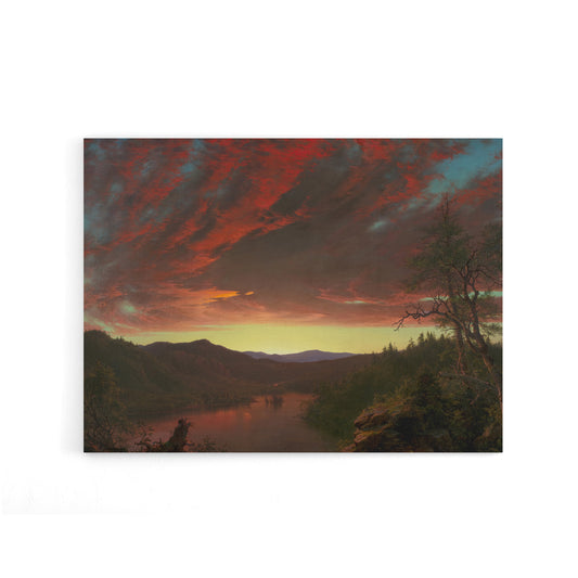 Church Twilight In The Wilderness Canvas Wall Art Print