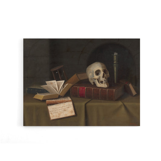 William Michael Harnett Memento Mori Canvas Wall Art Print