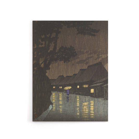 Hasui Rain At Maekawa Sochu Canvas Japanese Wall Art