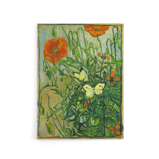 Vincent Van Gogh Butterflies And Poppies Canvas Wall Art Print