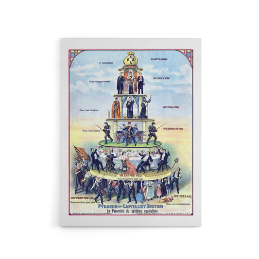 Pyramid Of The Capitalist System Canvas Wall Art Print