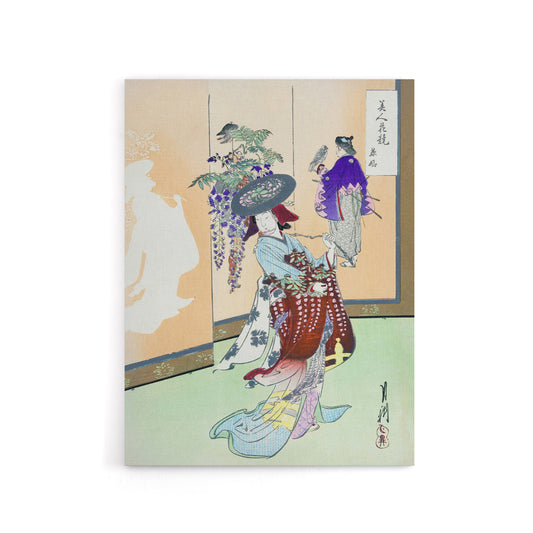 Dancing Woman Japanese Performer Canvas Wall Art Print Gekko