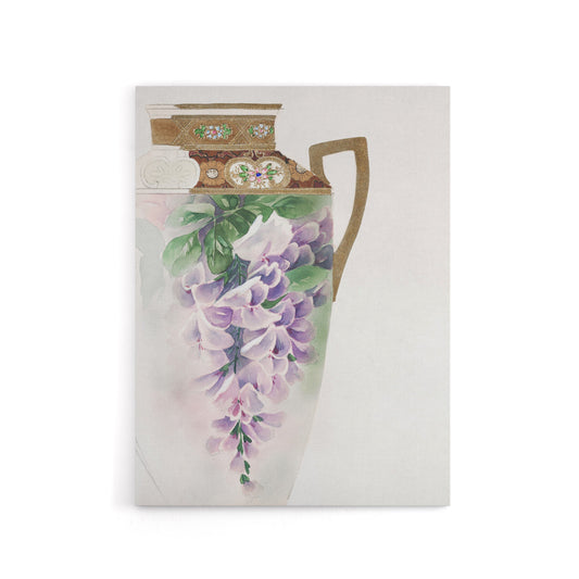 Vintage Floral Design For Ewer Canvas Wall Art Print Noritake