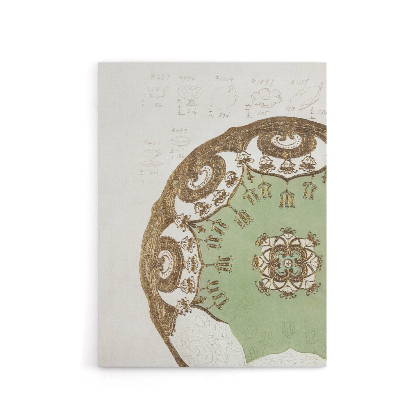 Vintage Japanese Design For Plate Canvas Wall Art Print Noritake