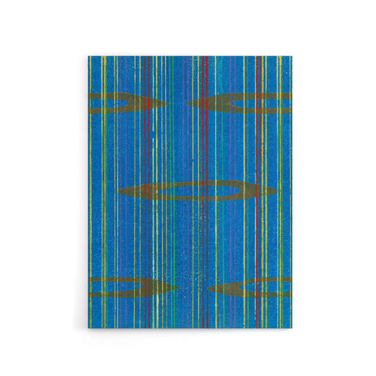 Blue Abstract Geometric Pattern Canvas Wall Art Print Korin