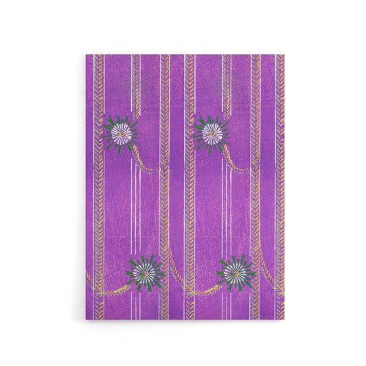 Purple Floral Vintage Pattern Canvas Wall Art Print Furuya Korin