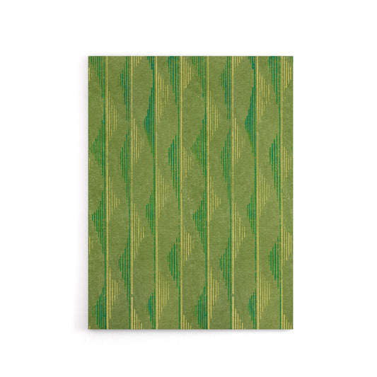 Green Lines Vintage Pattern Canvas Wall Art Print Furuya Korin