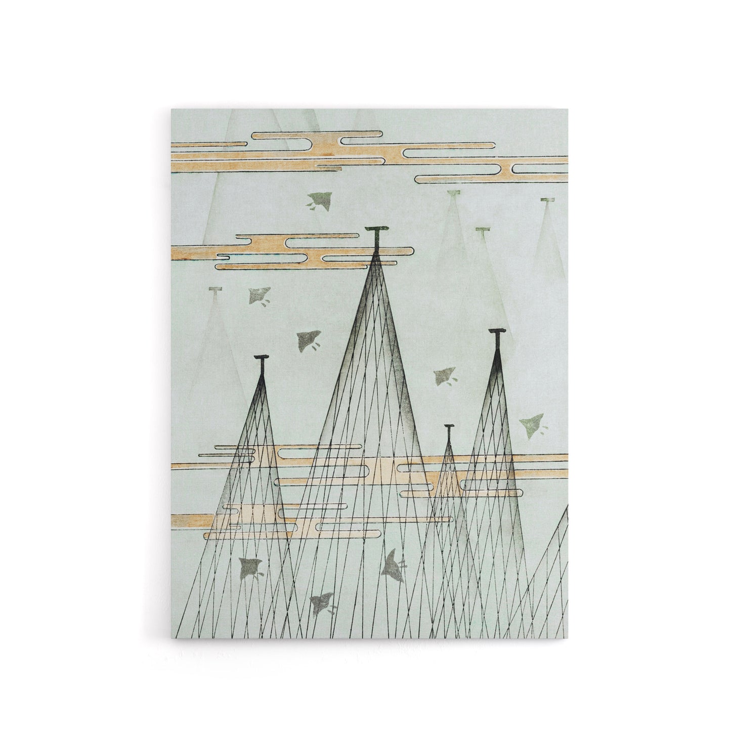 Skyscape With Birds Flying Canvas Wall Art Print Shin Bijutsukai