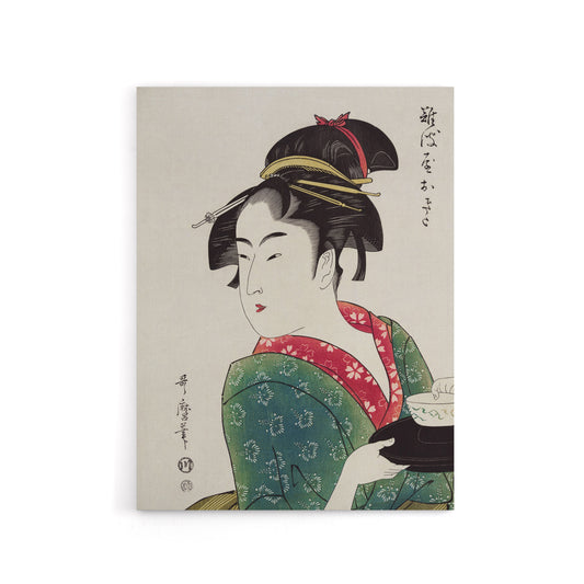Naniwaya Okita Portrait Canvas Wall Art Print Utamaro Kitagawa