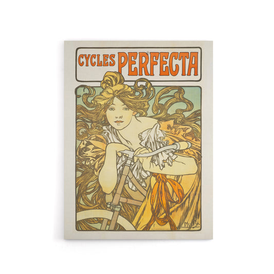 Cycles Perfecta Vintage Bike Advert Canvas Wall Art Print Mucha