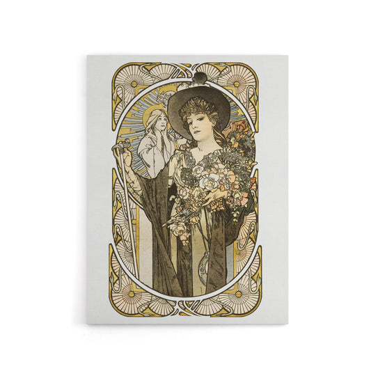 La Tosca Theatre Play Vintage Advert Canvas Wall Art Print Mucha