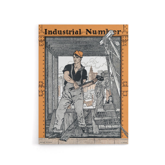 Industrial Number Worker Canvas Wall Art Print Edward Penfield
