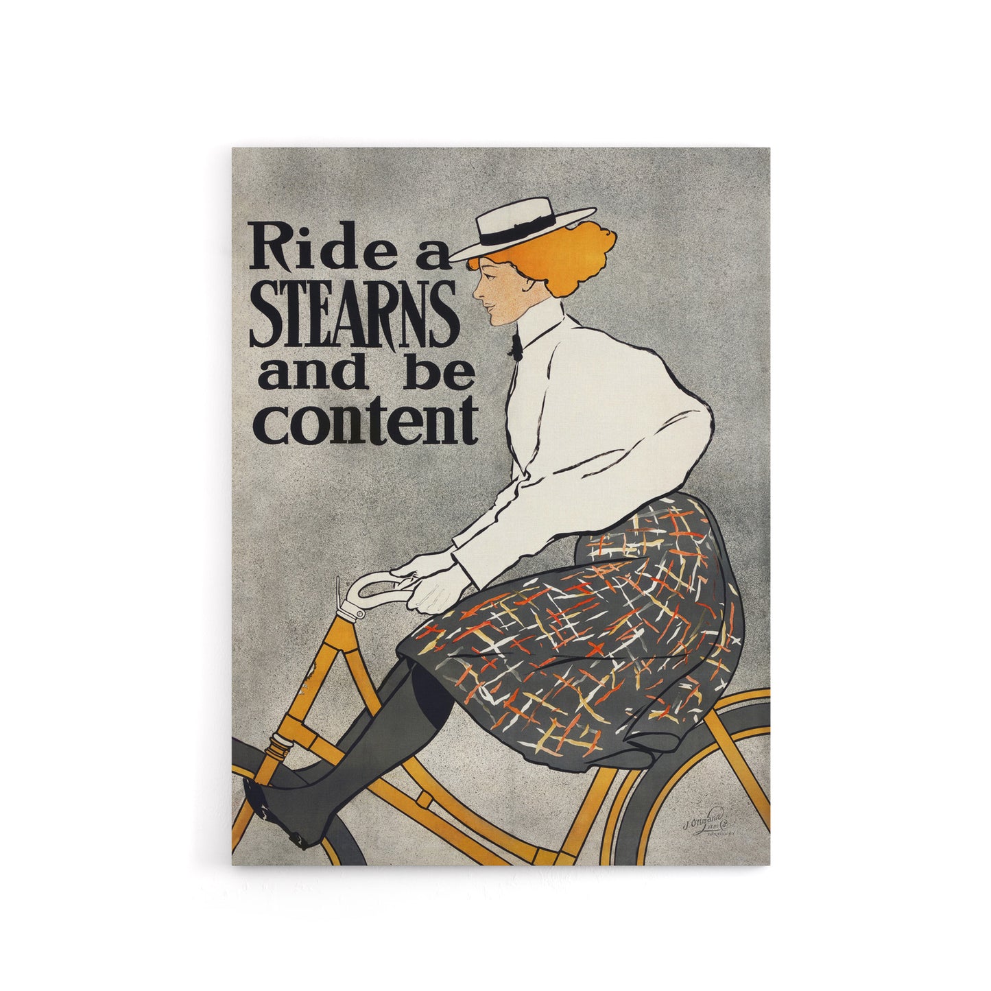 Ride a Stearns Vintage Bicycle Ad Canvas Wall Art Print Penfield