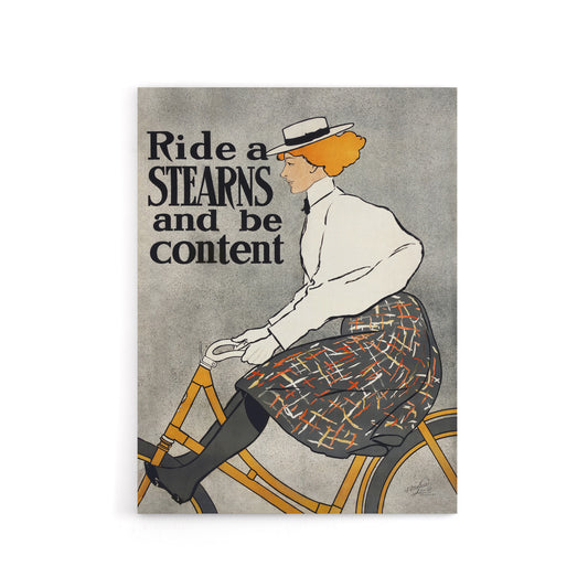 Ride a Stearns Vintage Bicycle Ad Canvas Wall Art Print Penfield