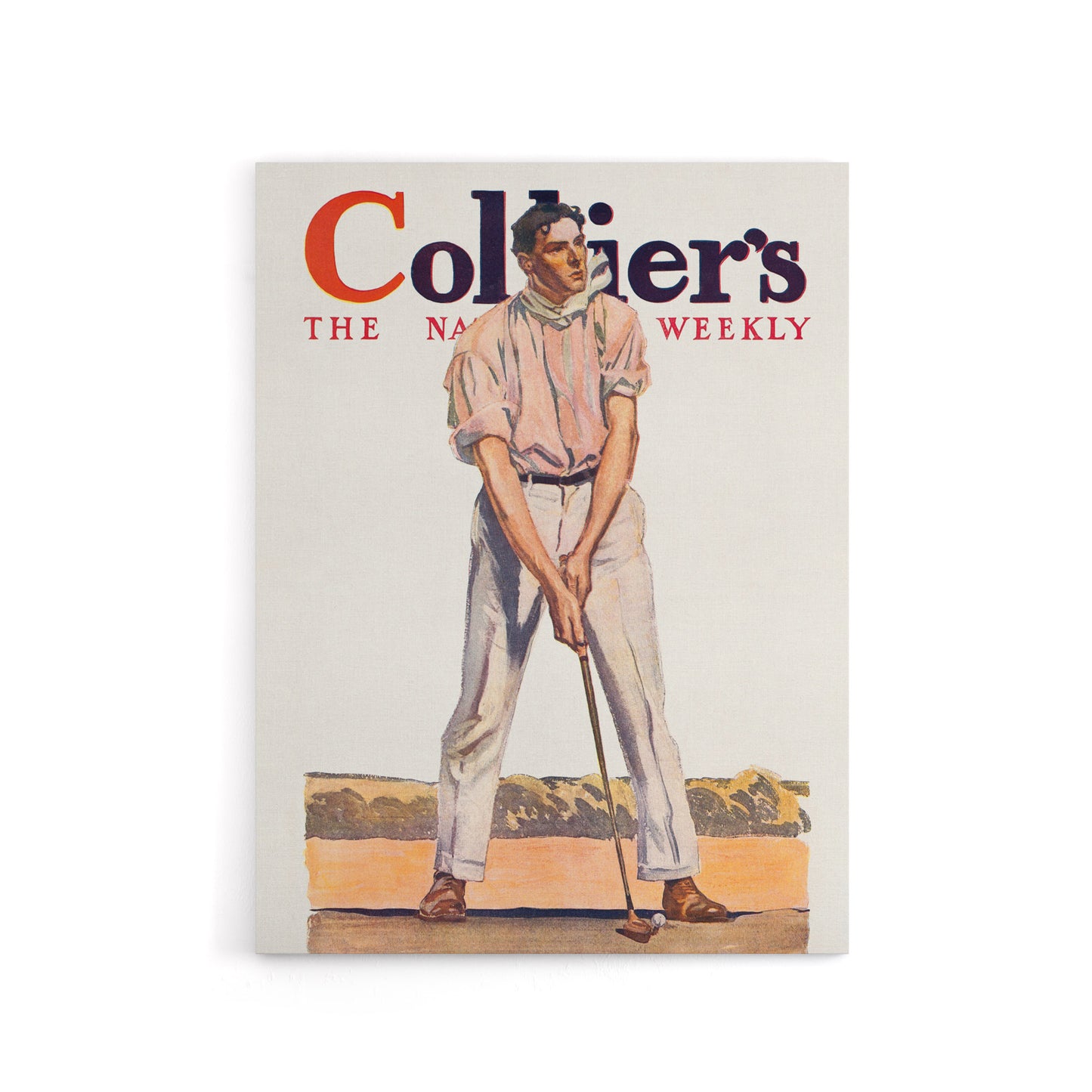 Vintage Magazine Cover Golfer Canvas Wall Art Print E Penfield