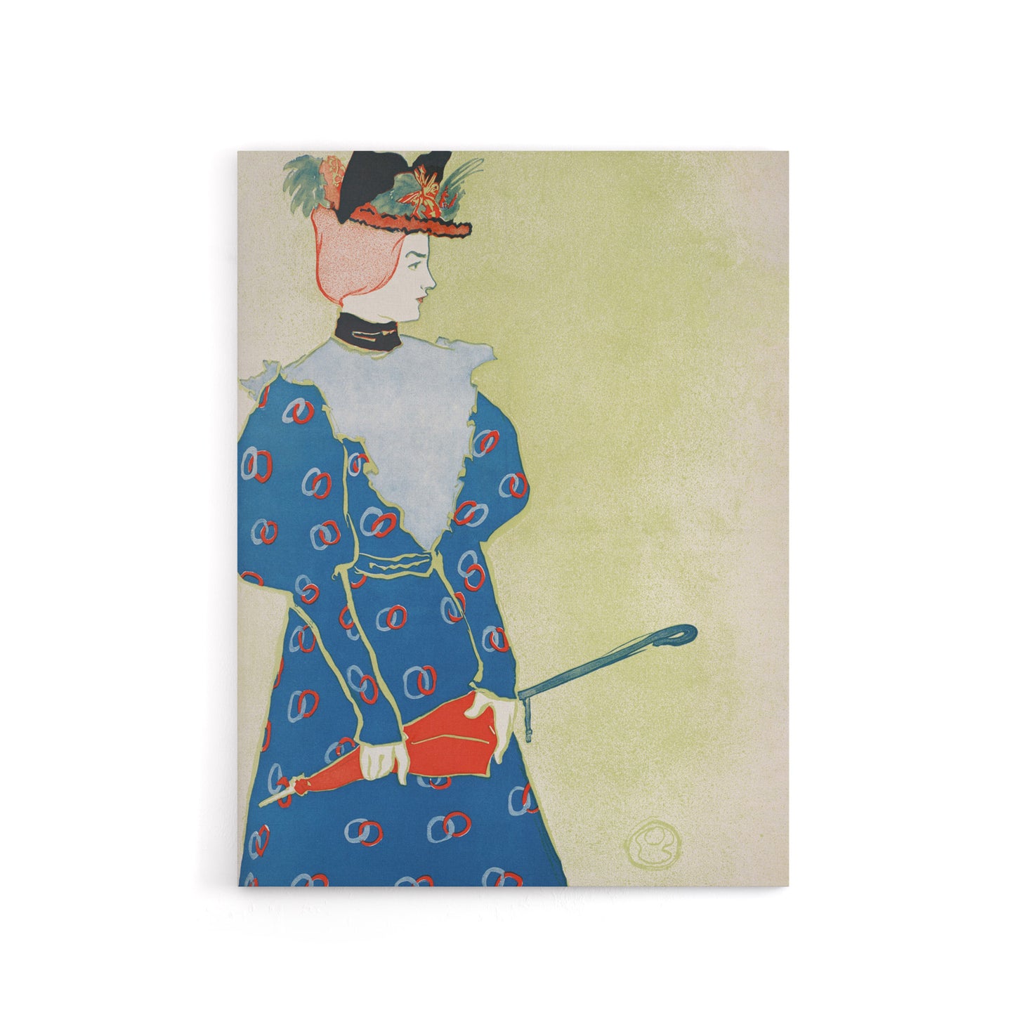 Woman Holding Umbrella Painting Canvas Wall Art Print E Penfield