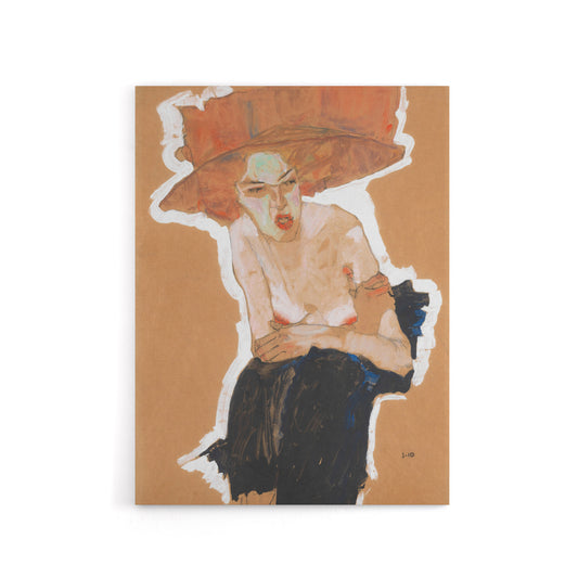 The Malicious One Female Portrait Canvas Wall Art Print Schiele
