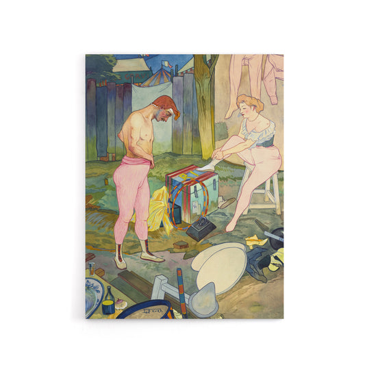 Corvi Circus Acrobat Performers Canvas Wall Art Print de Feure