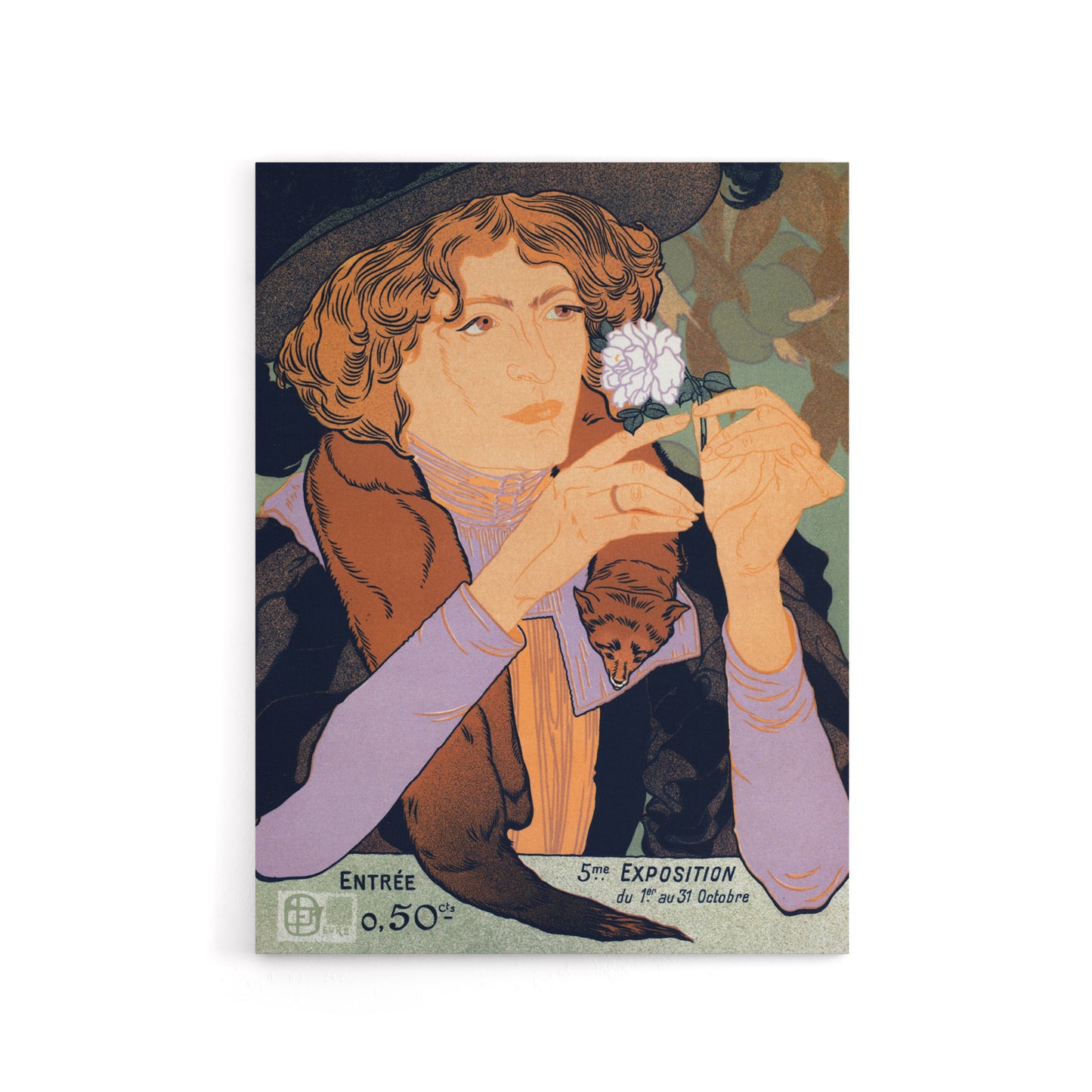 Salon des Cent Vintage Advert Canvas Wall Art Print Georges Feure