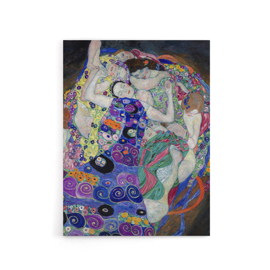 The Virgin Maiden Colourful Painting Canvas Wall Art Print Klimt
