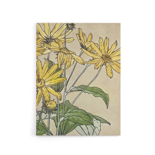 Sunflowers Watercolour Canvas Wall Art Print Overbeck