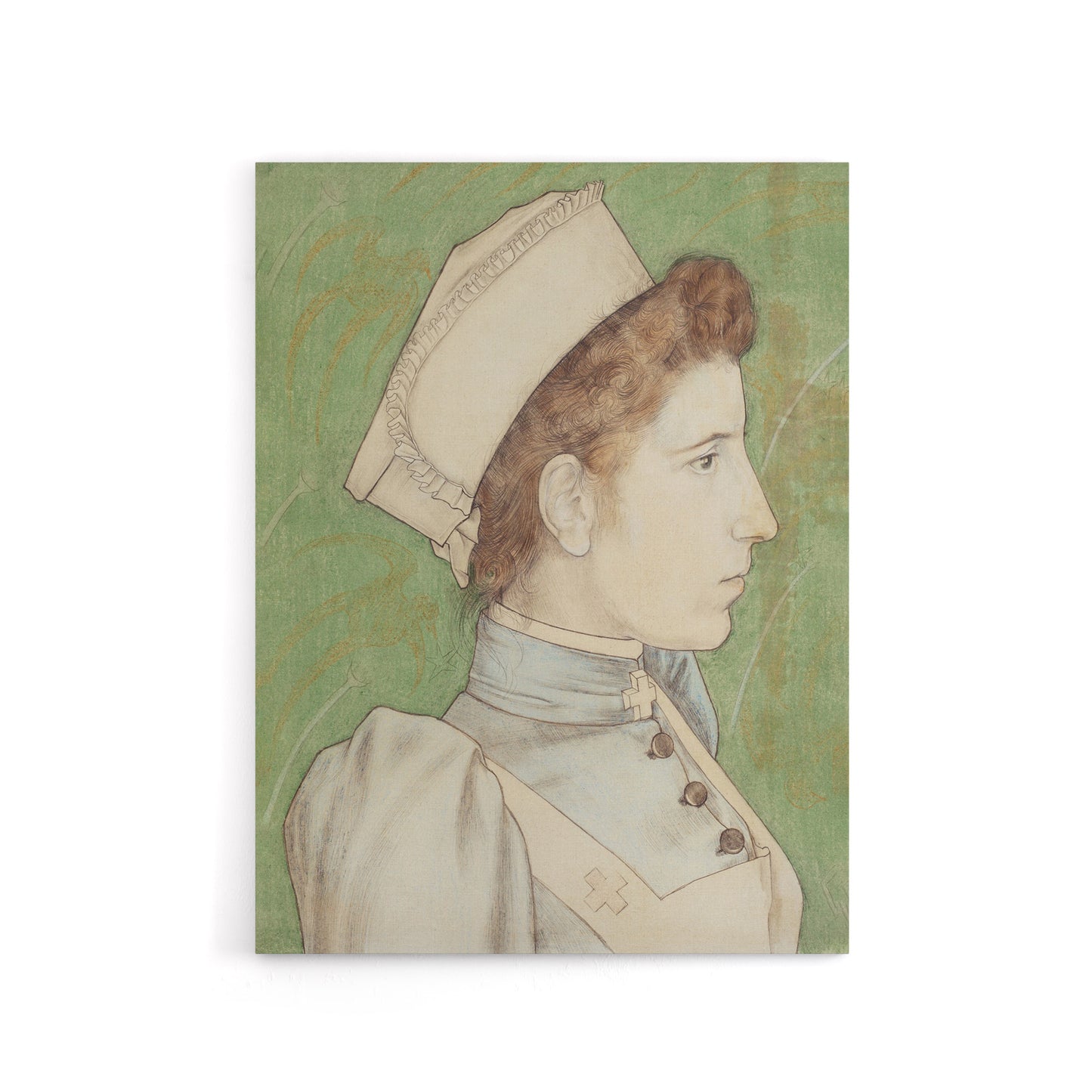 Portrait of Nurse Nelly in Uniform Canvas Wall Art Print Toorop