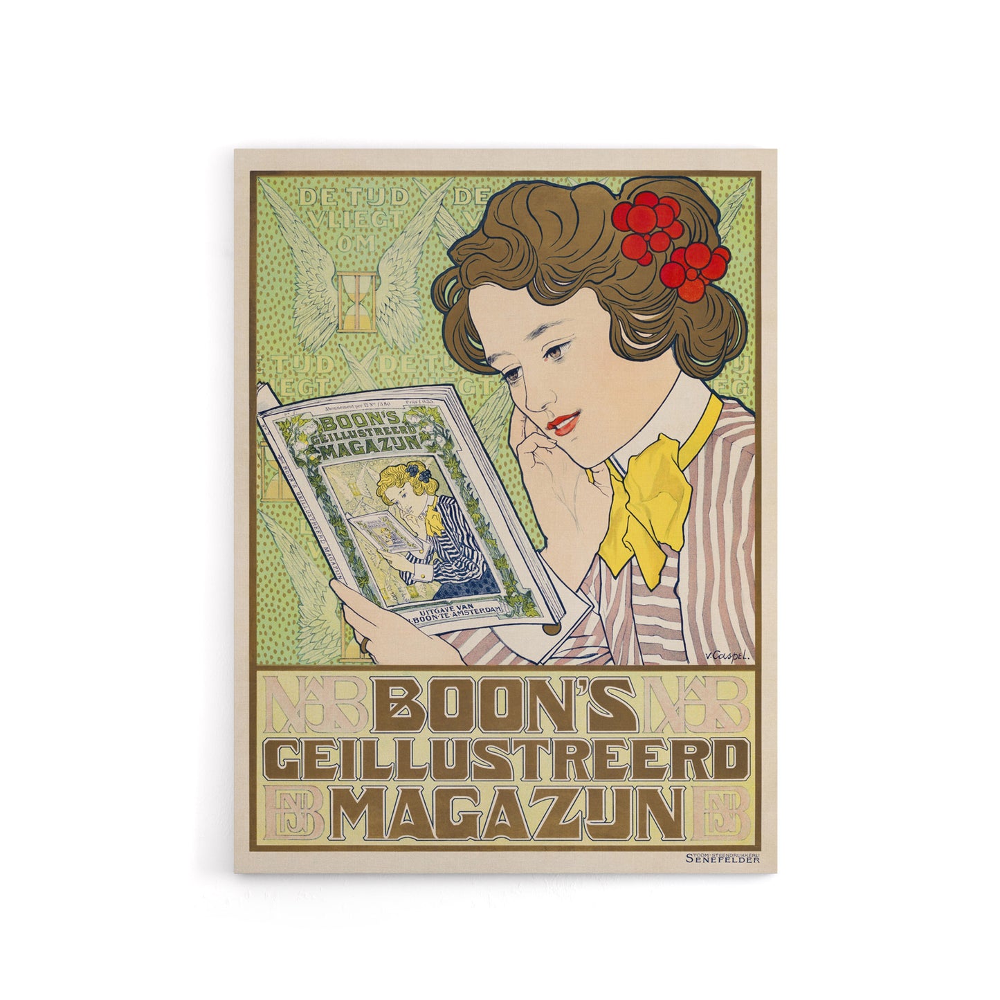 Boons Illustrated Magazine Canvas Wall Art Print Georg van Caspel