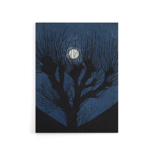 Full Moon Light Tree Silhouette Canvas Wall Art Print de Graag