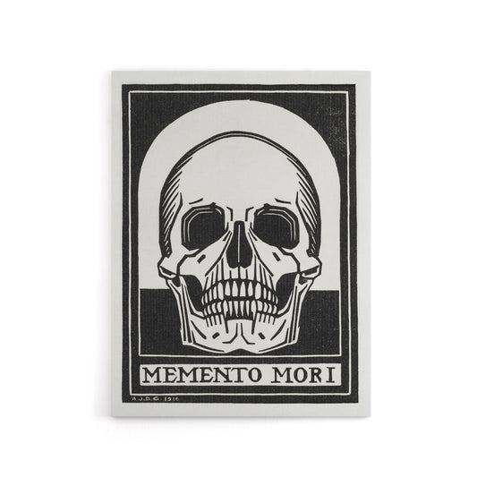 Memento Mori Skull Black and White Canvas Wall Art Print de Graag