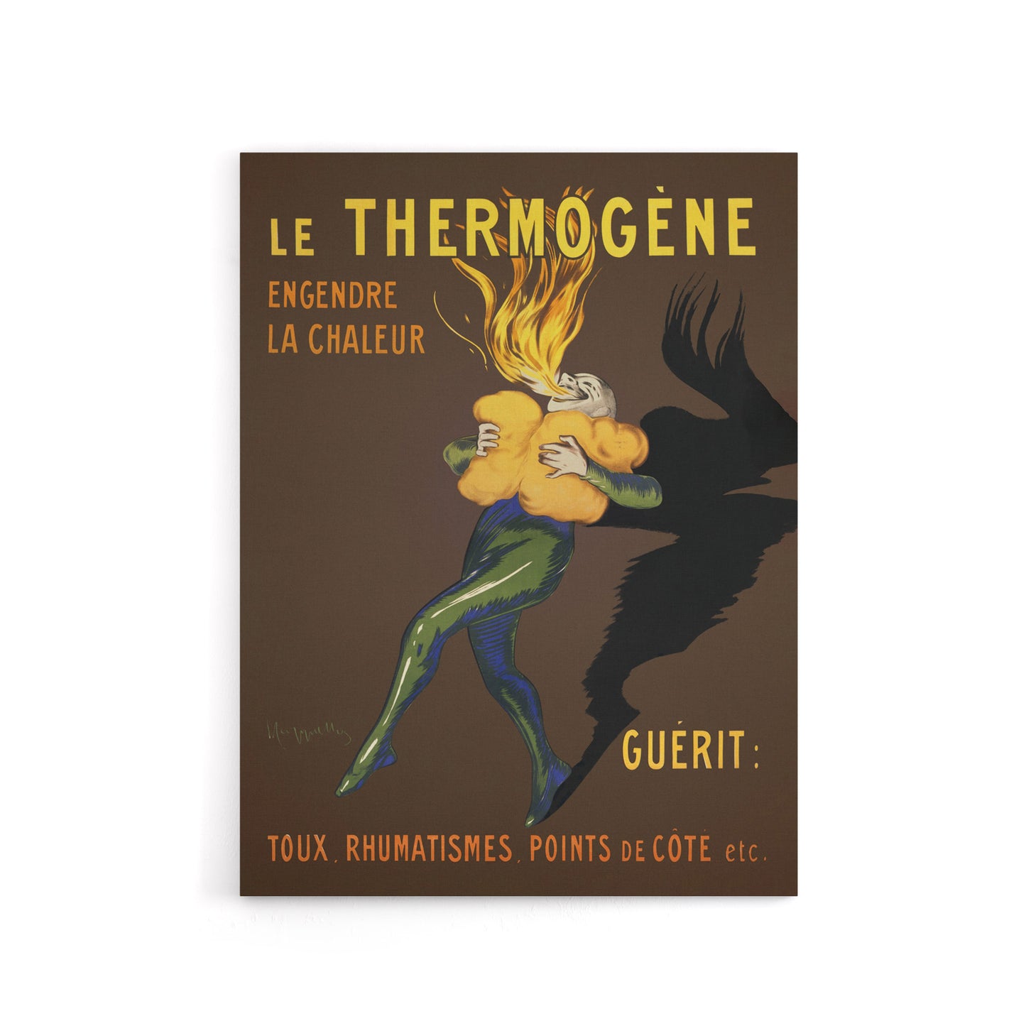 Le Thermogene Vintage French Ad Canvas Wall Art Print Cappiello
