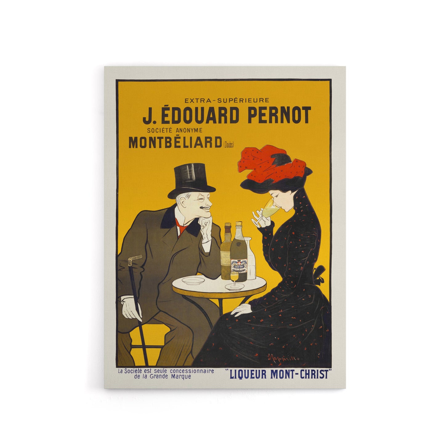 Liqueur Mont Christ Vintage Ad Canvas Wall Art Print Cappiello