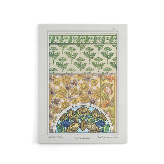 Flower Chrysanthemum Canvas Wall Art Print Vintage Verneuil