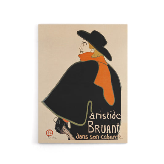 Aristide Bruant in his Cabaret Canvas Wall Art Print Lautrec