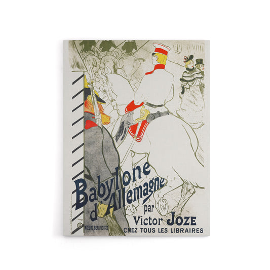 The German Babylon Novel Advert Canvas Wall Art Print Lautrec