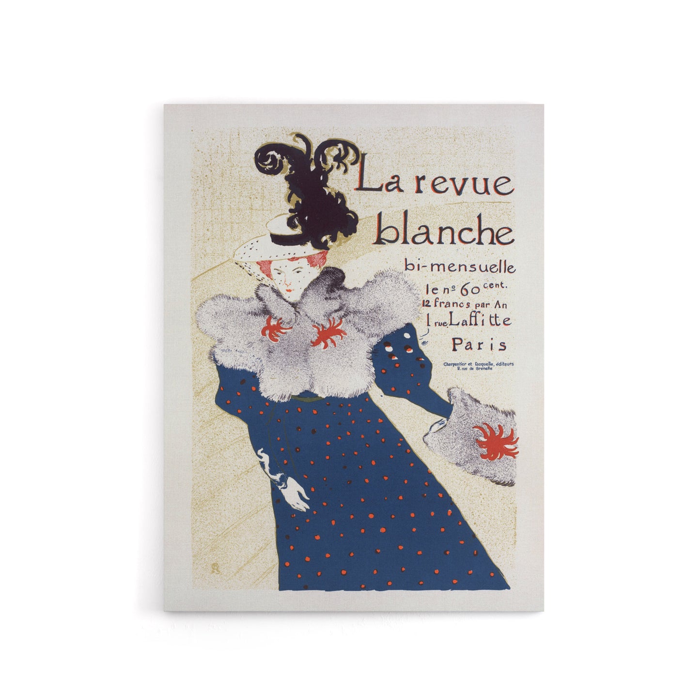 La Revue Blanche Advert Canvas Wall Art Print Toulouse Lautrec