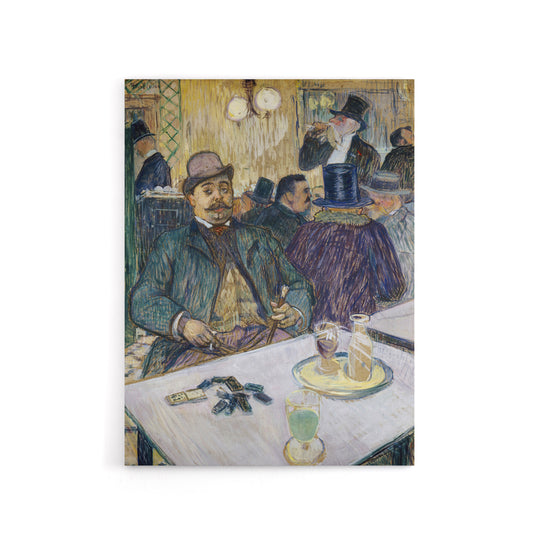 Monsieur Boileau at the Cafe Canvas Wall Art Print Lautrec
