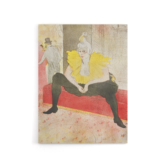 The Seated Clowness Sketch Canvas Wall Art Print Toulouse Lautrec