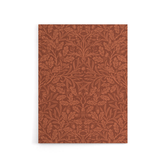 Acorns and Oak Leaves Pattern Canvas Wall Art Print W. Morris