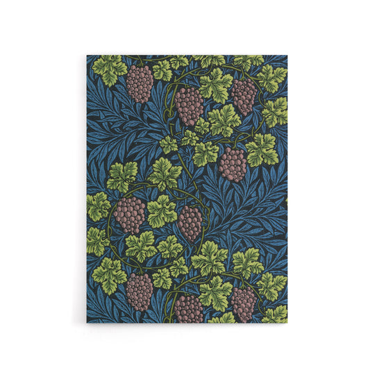 Grape Vine and Leaves Pattern Canvas Wall Art Print W. Morris