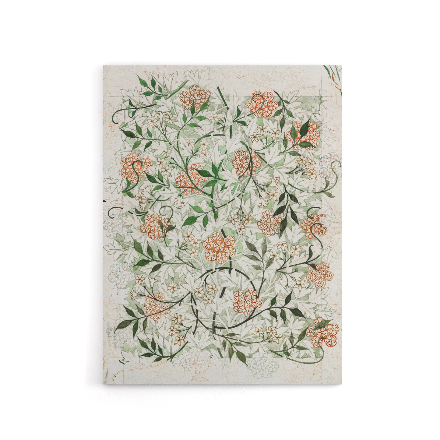 Wild Jasmine Floral Pattern Canvas Wall Art Print William Morris