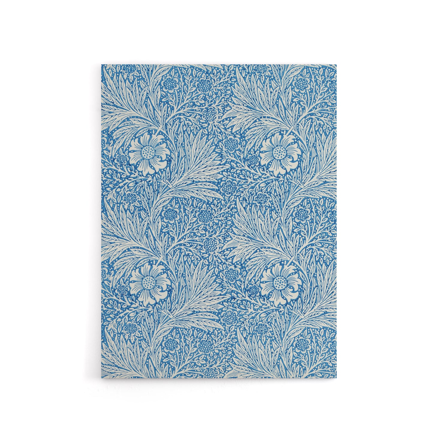 Marigold Flower Blue Pattern Canvas Wall Art Print William Morris