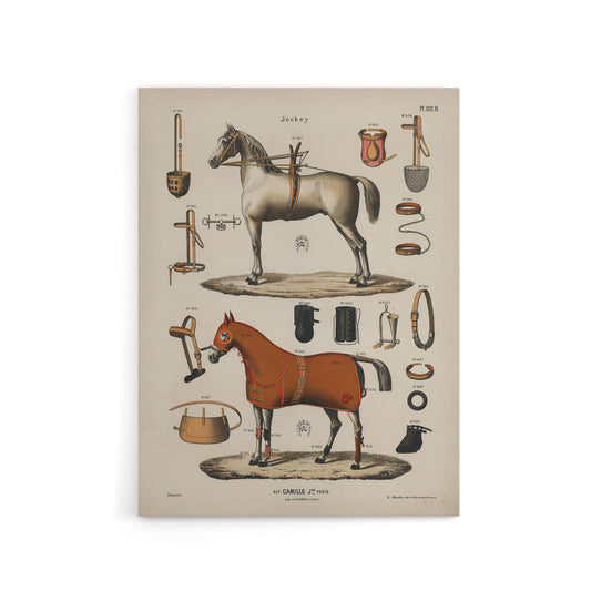 Horseback Riding Camille Jeune Vintage Canvas Wall Art