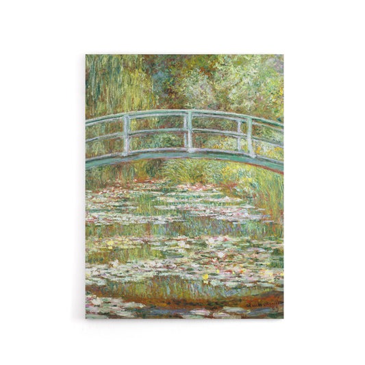 Bridge over a Pond of Water Lilies Monet Vintage Canvas Wall Art